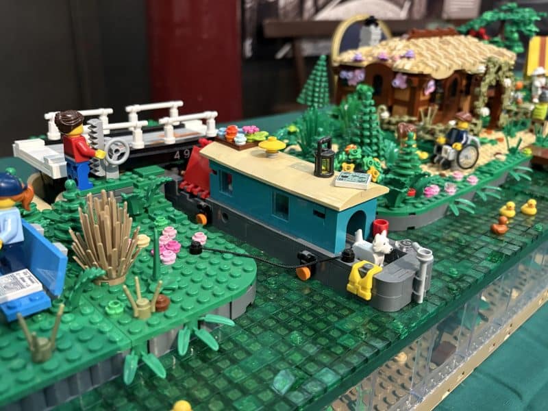 LEGO canal model by Vaughn Medway at GWBS Swindon LEGO fan event 2025